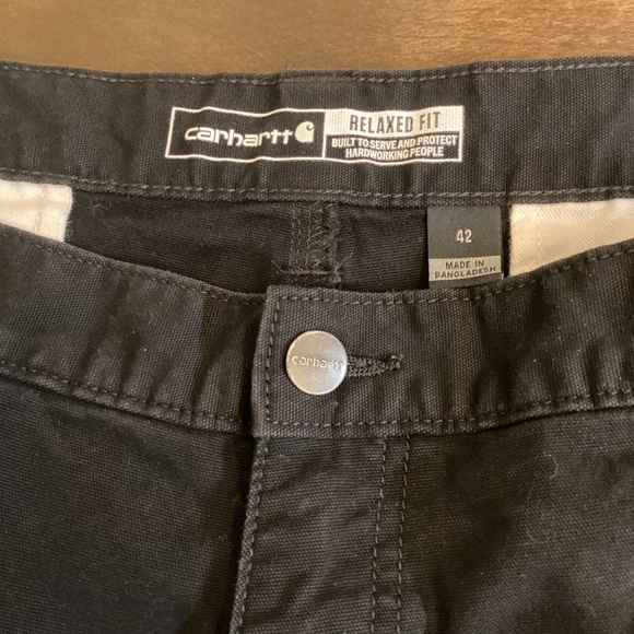 Carhartt 42 Rugged Flex Relaxed Fit Canvas Cargo Work Shortss Black 103542 - Picture 6 of 10